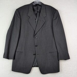 MANI BY GIORGIO ARMANI Vintage Finely Textured Wool Jacket in Black 44 R USA